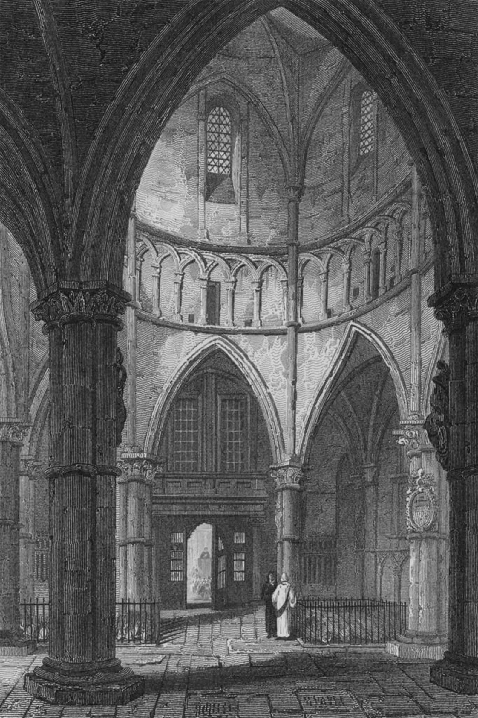 Tableau église temple Preston Neale toile déco murale 60x90