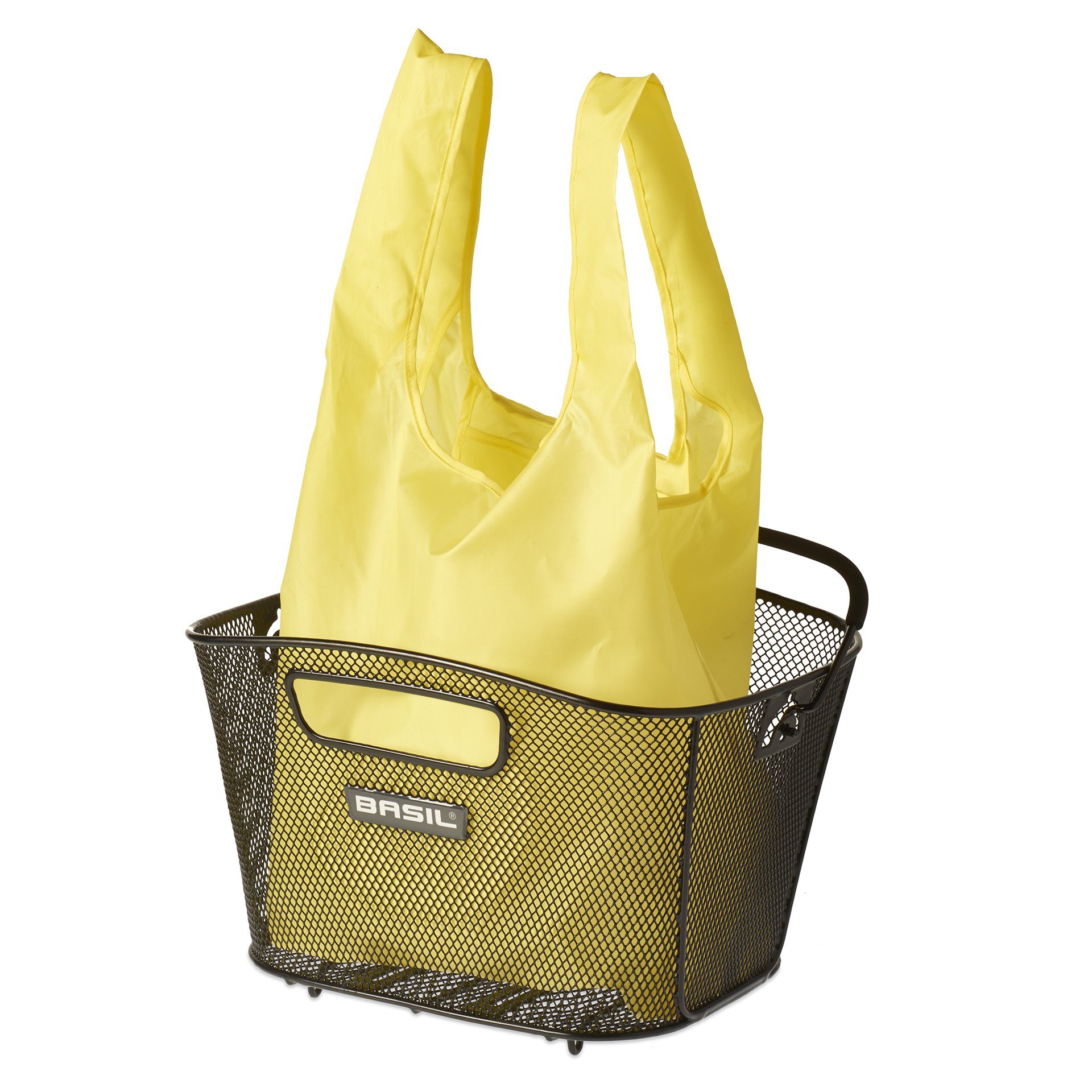 Bridgestone F761013BL BK-WDNA2 Bicycle Basket, Wide D-Type, Mesh Basket, Black