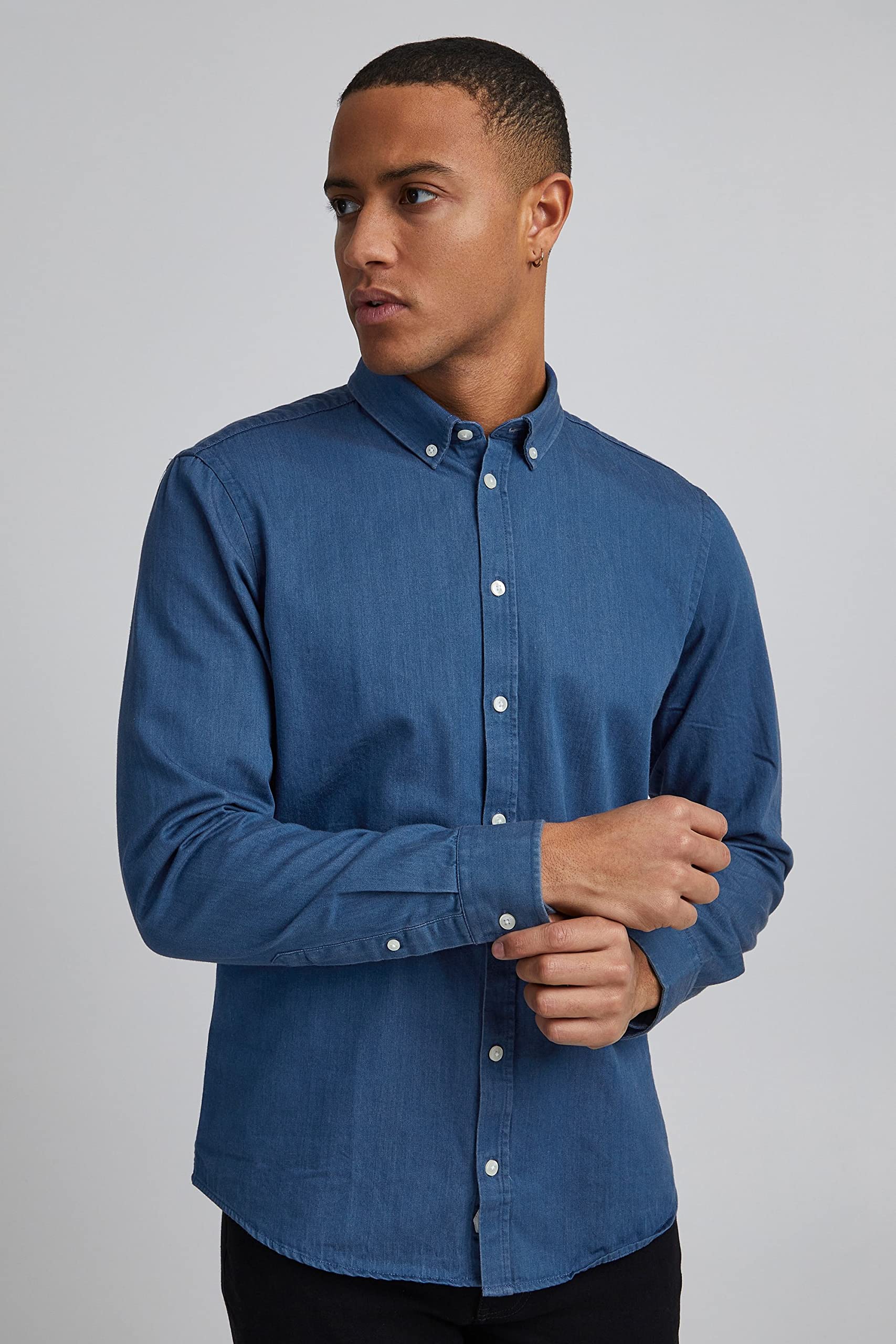 CASUAL FRIDAY CFAnton Herren Jeanshemd Langarmhemd Freizeithemd