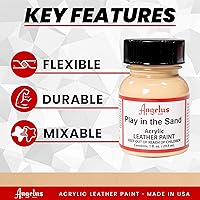 Vista 262 de Angelus - Pintura acrílica para cuero, 1 onza líquida (paquete de 1), color turquesa