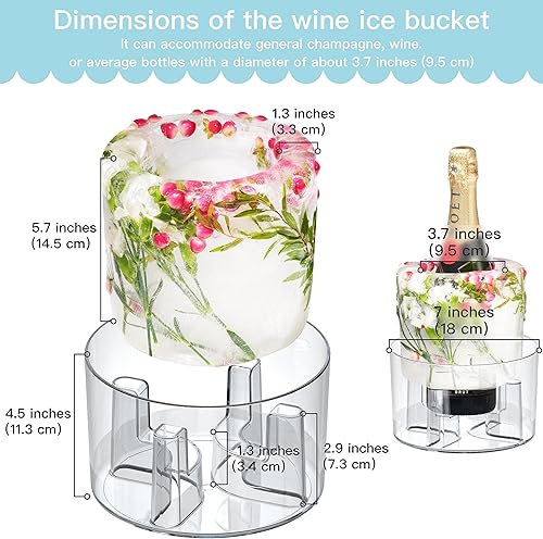 Miniatura 7 de Moldes de hielo, cubo de hielo, molde de hielo, enfriador de botellas de vino, cócteles de champán para bricolaje, cubo transparente, cualquier