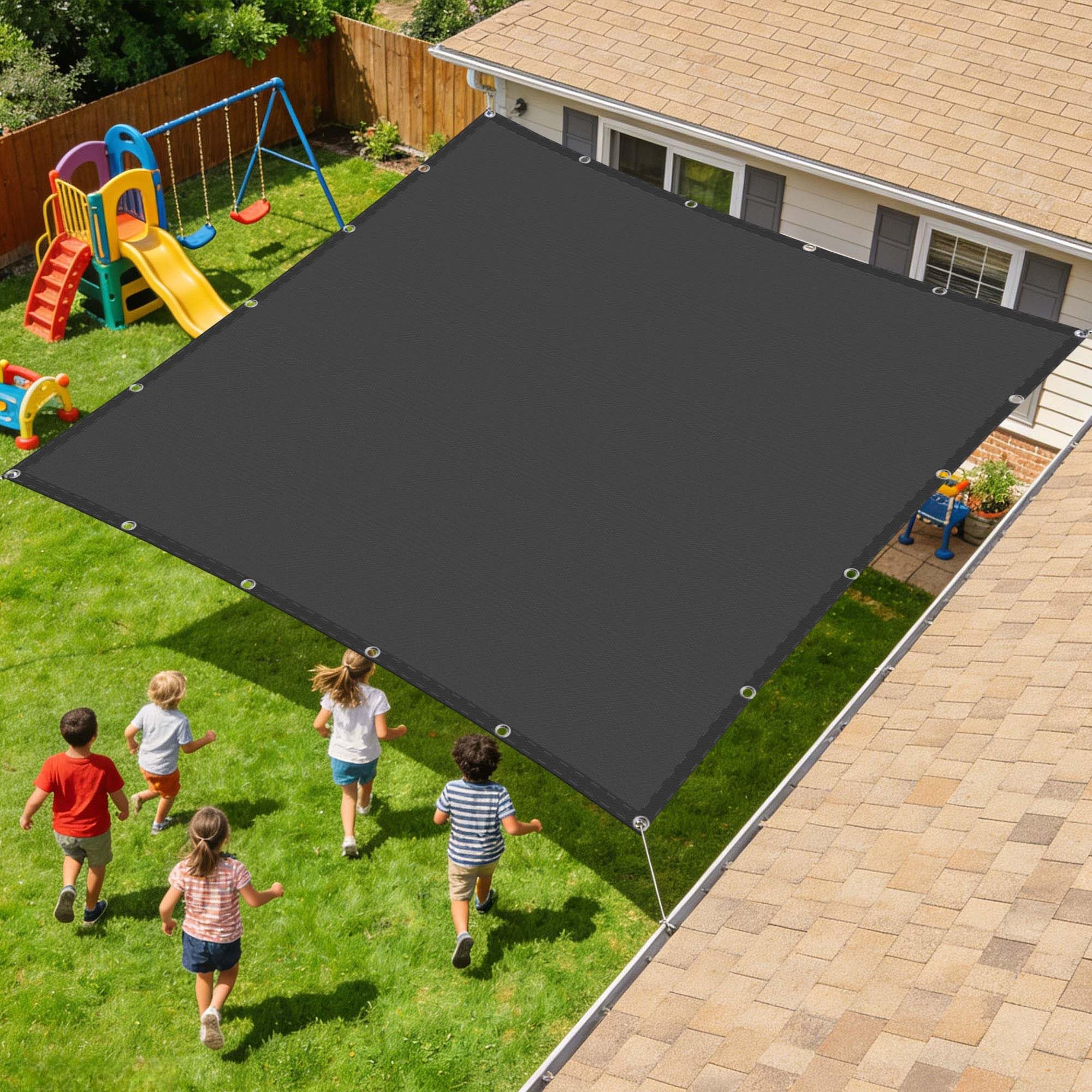 Toiles pour patio 380x400 cm voile d'ombrage pour repas de jardin d'été