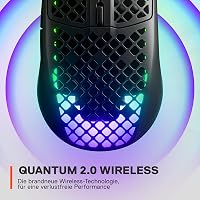 SteelSeries Aerox 3 Wireless RGB Gaming Egér - 18K DPI TrueMove Air Optikai Szenzor, Ultrakönnyű Vízálló Design, Onyx 8