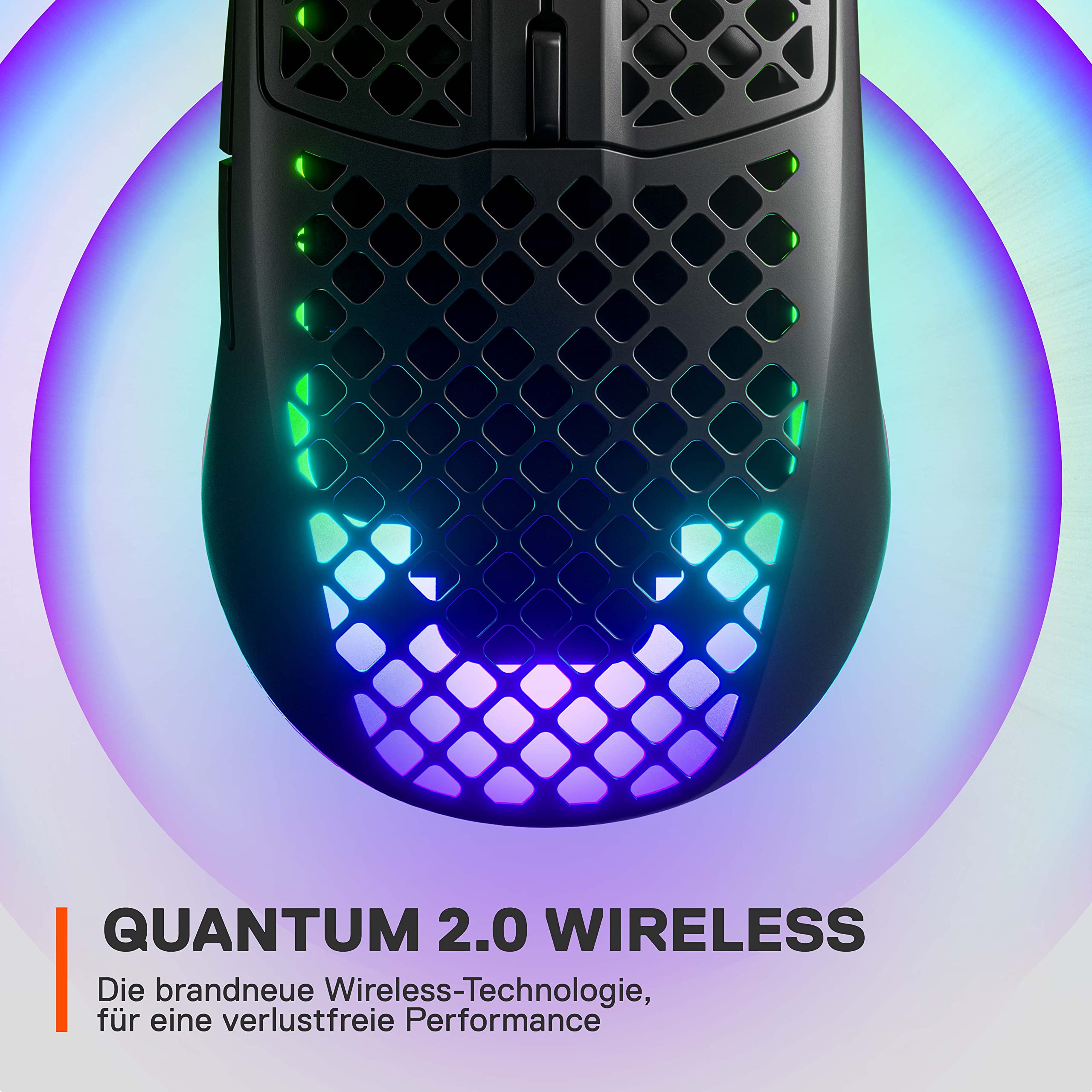 SteelSeries Aerox 3 Wireless RGB Gaming-Mouse, optischer TrueMove Air-Sensor 18.000 DPI, wasserabweisend, Onyx