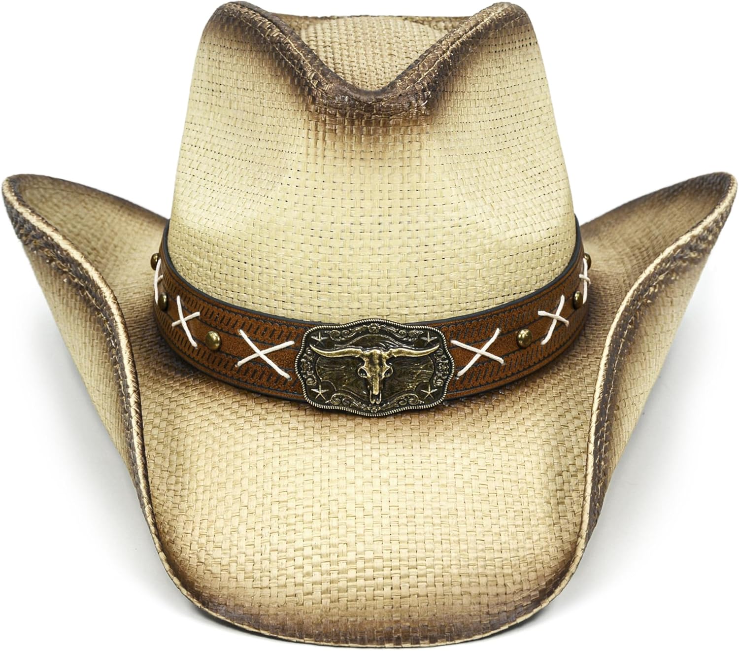 FLUFFY SENSE. Straw Cowboy Hat for Women and Men – Western Sun Hat for Country Concert, Rodeo and Cowgirl Outfits - Image 3