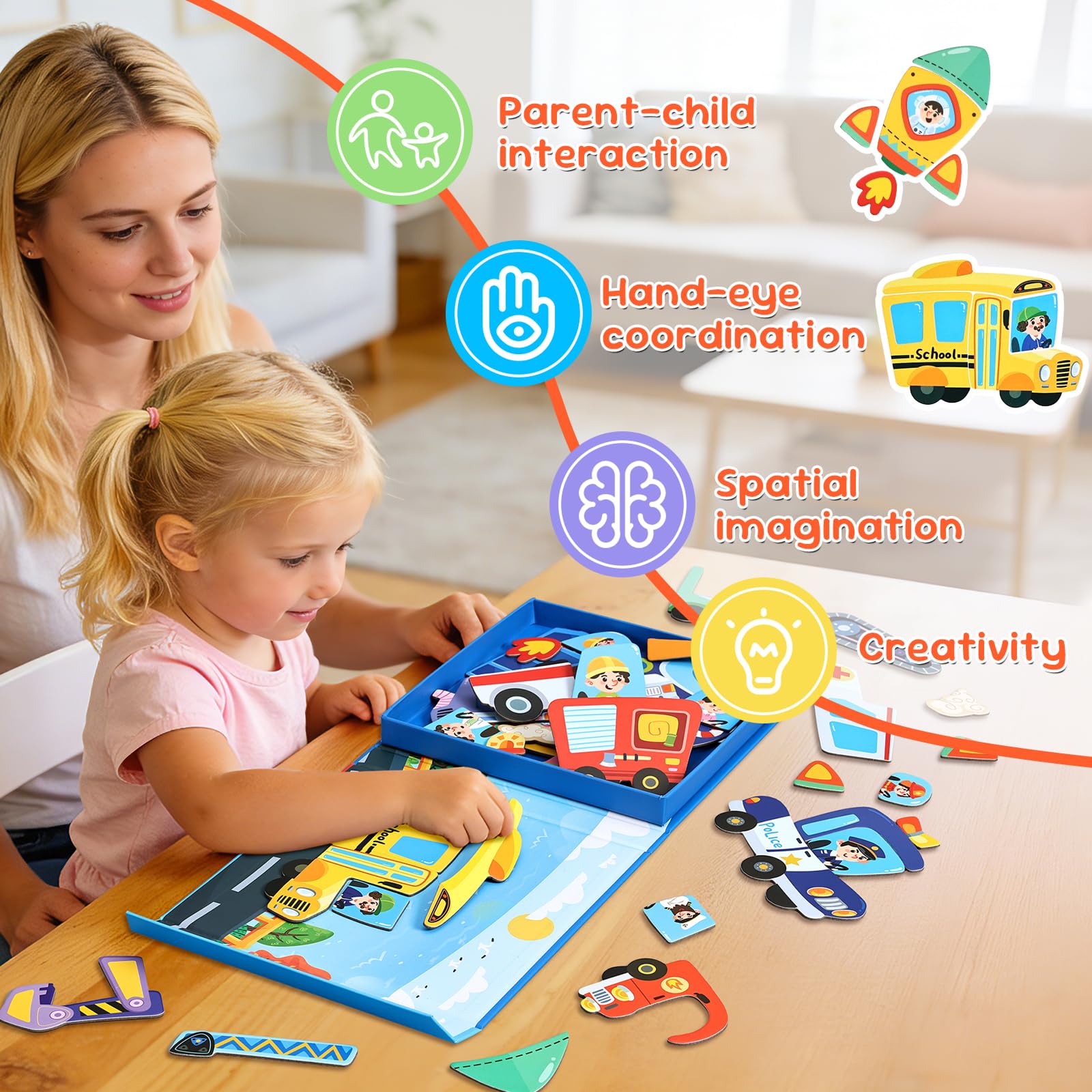 BBLIKE Puzzle dla dzieci magnes puzzle