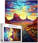 Fantasy Mushroom Puzzles 1000 Pieces for Adults, Families (Mushroom,Tropical Plants,Vegetable,Green Leaves) Pieces Fit Together Perfectly 19.7''x27.6''inch Forest Jungle Magic Puzzle Art(Colorful)