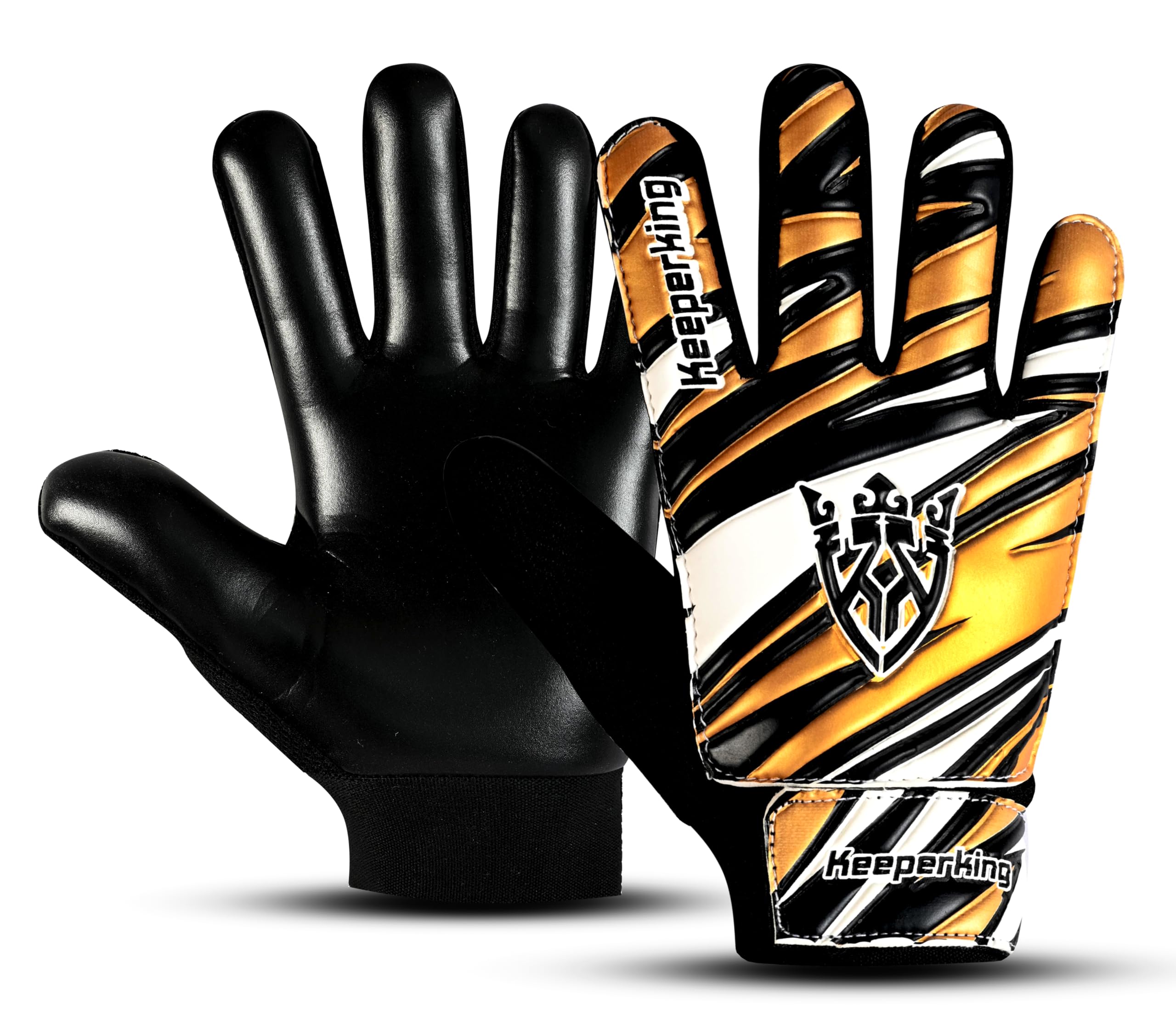 Keeperking Torwarthandschuhe Kinder, Jungen und Mädchen, Junior Fußballhandschuhe Fußball Spielerhandschuhe für Jungen tormannhandschuhe Große 4-7