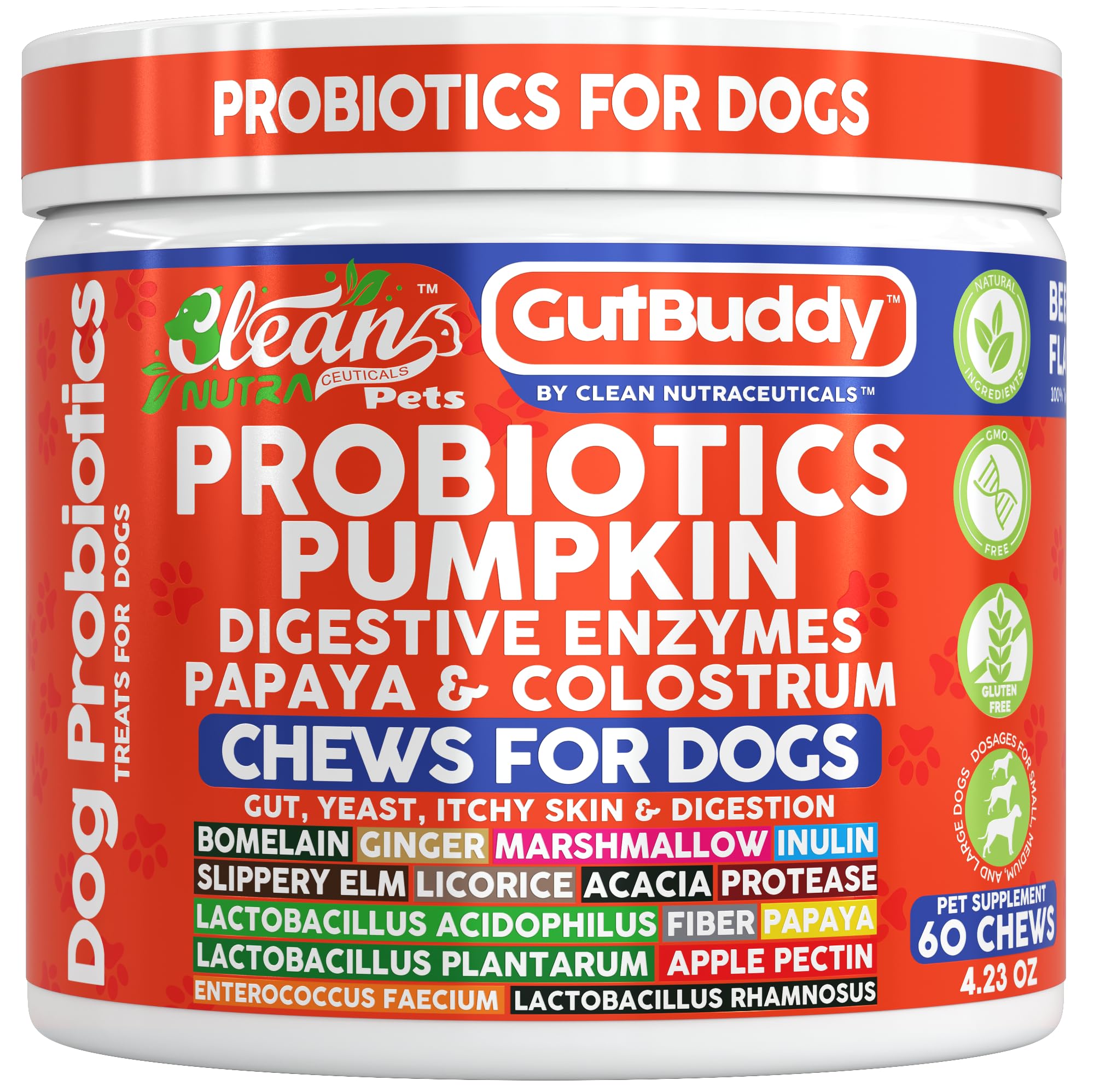 Clean Nutraceuticals Gut Health Probiotics for Dogs