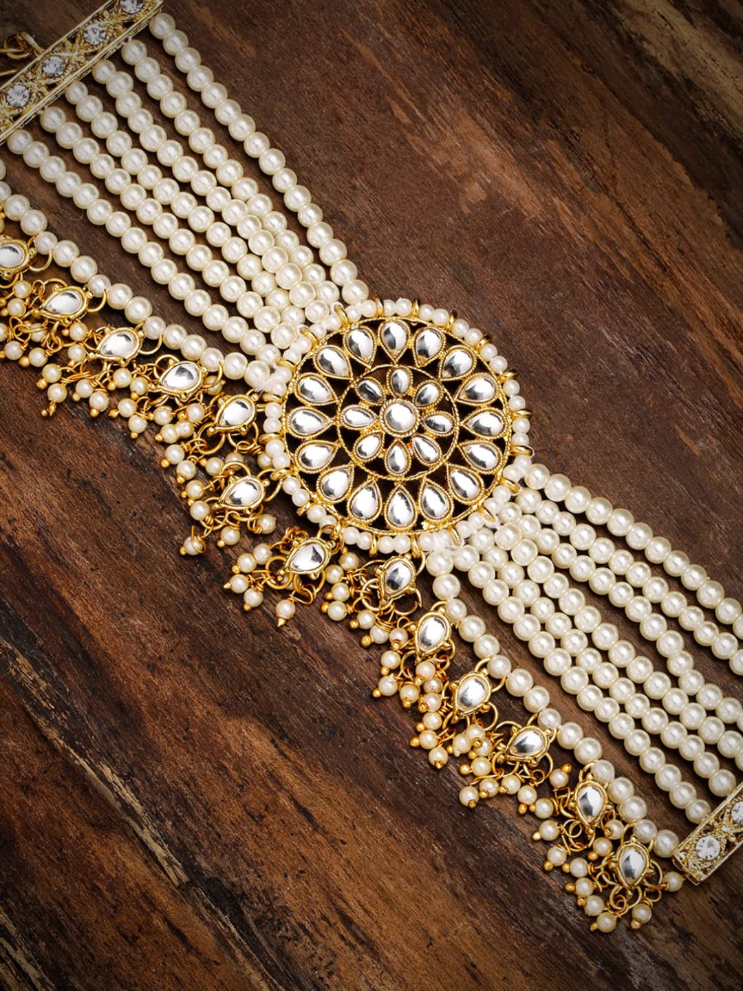 Women's Tone & Kundan Bracelet - ZPFK9167