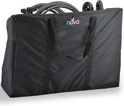 nova - Extra Large Mobility Travel Bag - Universal Carrier for Rollator Walkers, Folding Wheelchairs, and Transport Chairs - Durable Water-Resistant Storage Bag with Long Handles and Dual Zippers