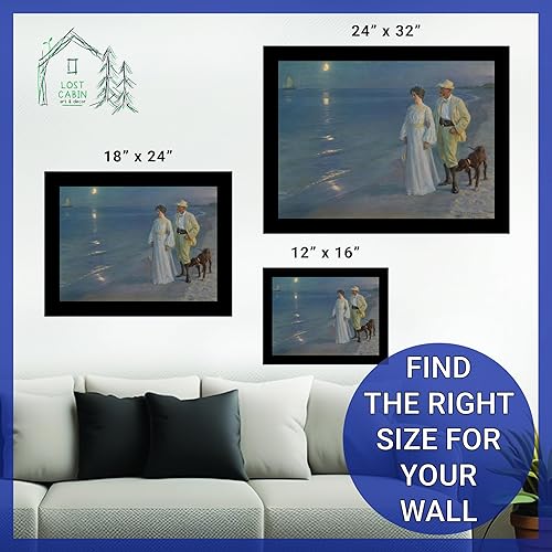 Miniatura 6 de Lost Cabin Summer Evening in Skagen por Peder Severin Kroyer  Impresión en marco plano negro  Reproducción de pinturas de obras de arte finas