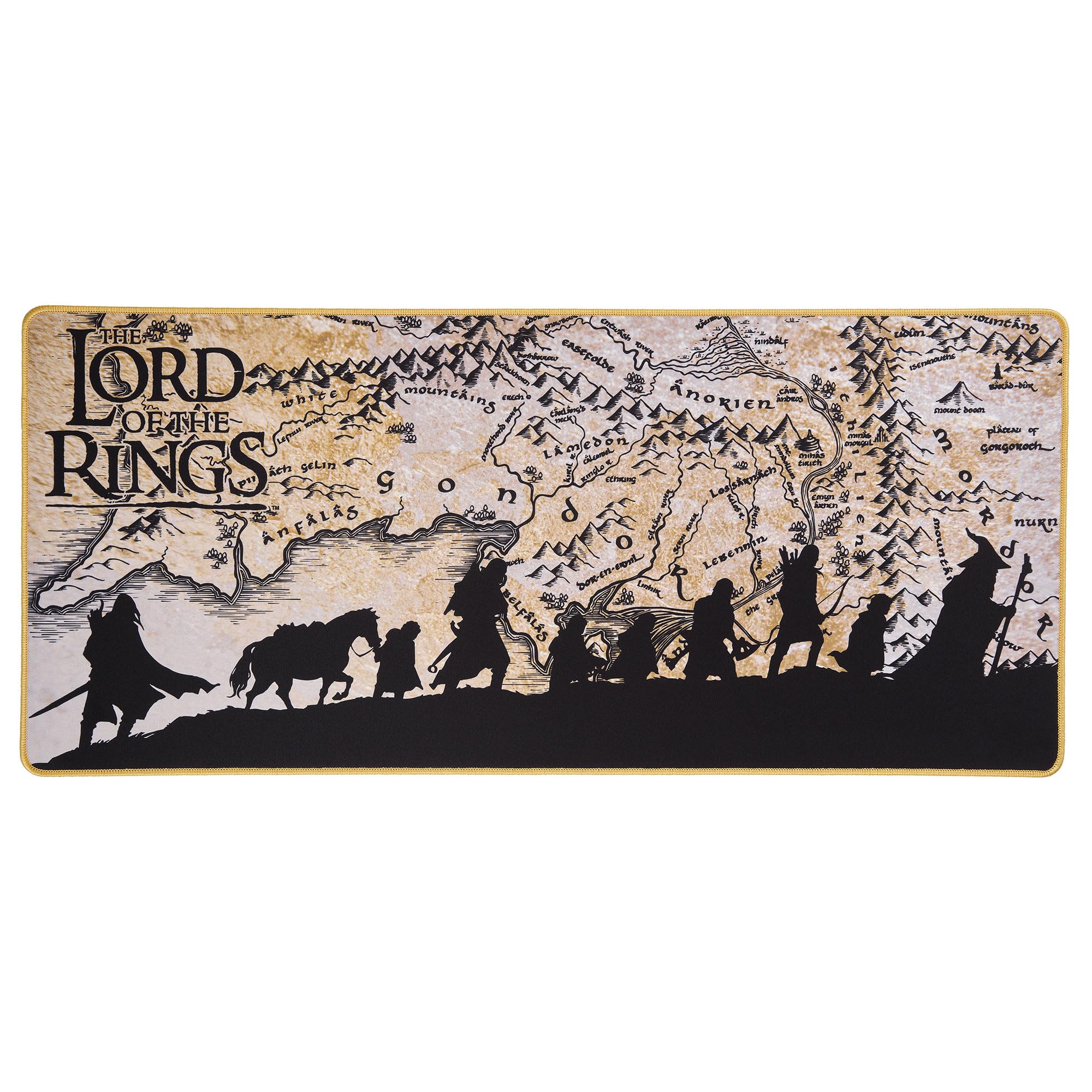 Lord of The Ring XXL Mouse Pad 90 MMS x 40 MMS - Non-Slip Gaming Mousepad - Official License