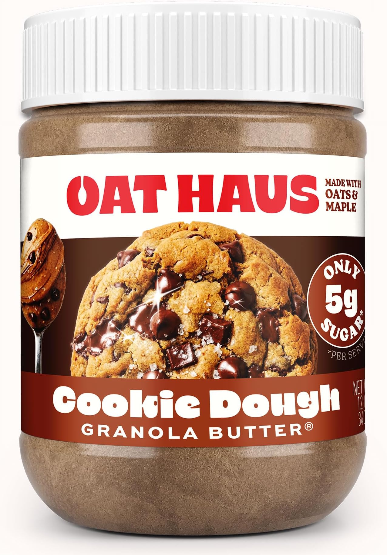 Oat Haus Cookie Dough Granola Butter (Chipless) | Peanut-free, Almond (Tree-Nut) Free, & School-Safe (Top 8 Allergen Free) | Sunflower Seed & Cookie Dough Alternative