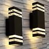 LED Wall Sconce Waterproof Porch Light 12W, (Upgrade Dusk to Dawn Sensor) Black Modern Waterproof Wall Lamps, 1000 Lumen,2700k Warm White, IP65 Waterproof Outdoor Up/Down Light (1 PCS)