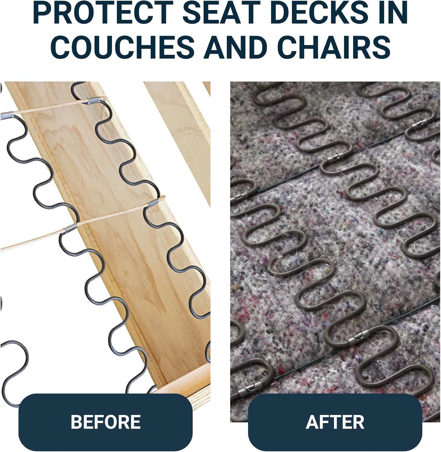House2Home 24" x 6 ft. Durapad Insulator for Upholstery Spring Cover | Padding Installs Between Springs and Seat Decking of Sofa, Couch, Loveseat, Chair, and Furniture