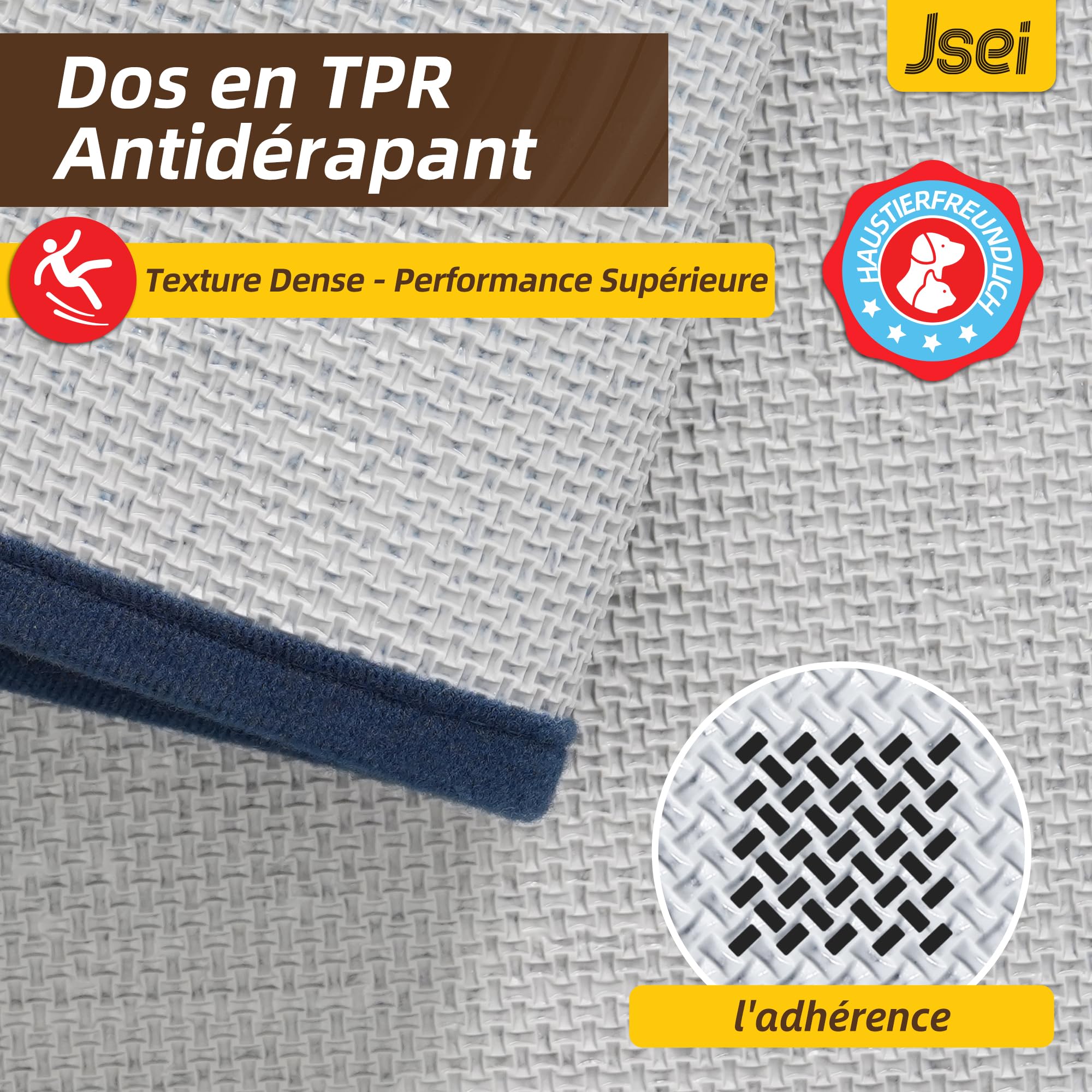 JSEI Tapis Attrape-Salissures Intérieur 80 x 120 cm, Lavable & Antidérapant – Absorbant, Paillasson pour Entrée Couloir & Animaux, Bleu