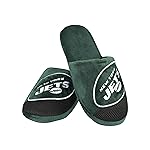 FOCO New York Jets NFL Mens Logo Staycation Slippers - L