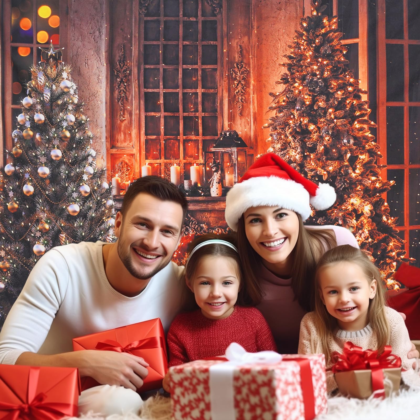Kate Weihnachts-Fotohintergrund – 3x2 M, Mikrofaser, Nicht Reflektierend, Mit Aufhängetasche, Für Familienfotos, Video, Dekoration