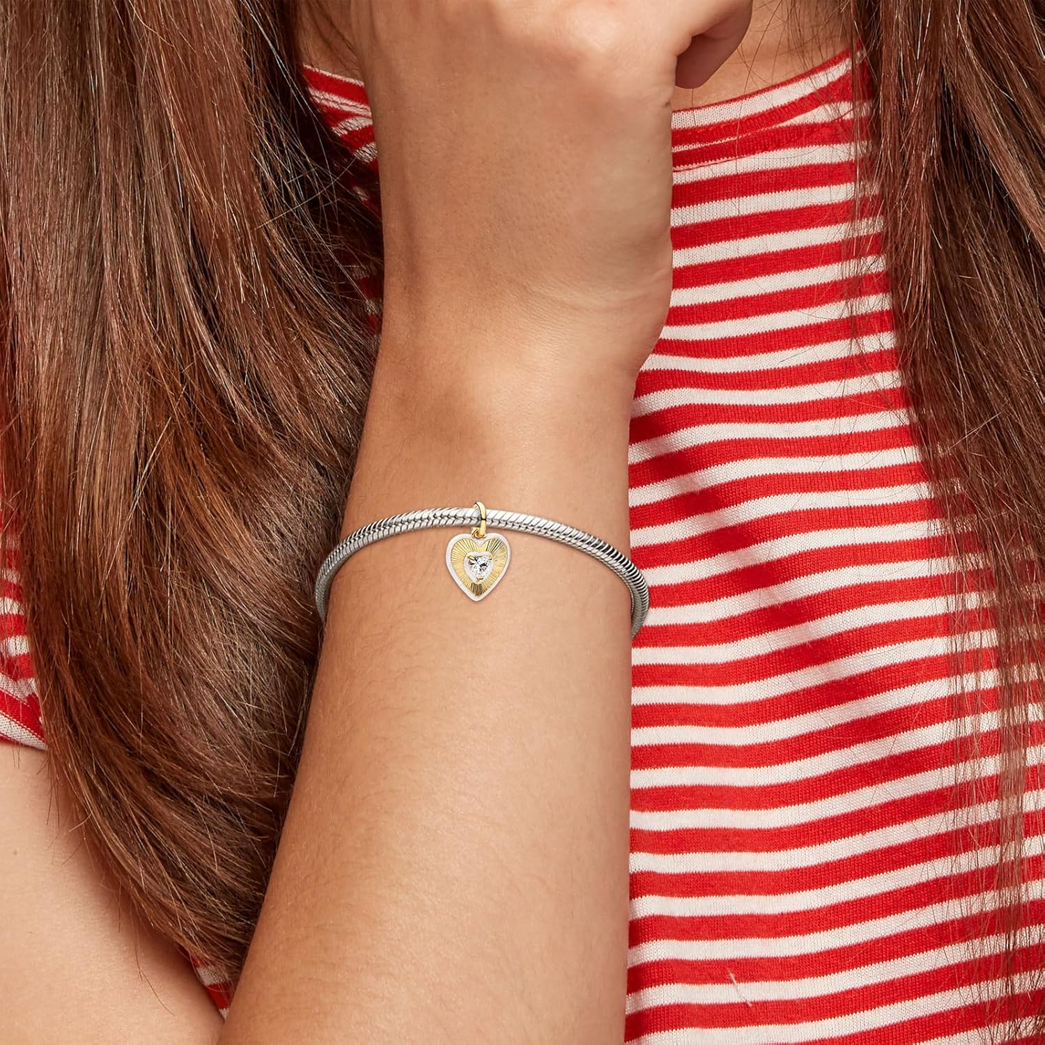 Family Mom Heart Charms 925 Sterling Silver Bead for Bracelets and Necklaces For Women Jewelry Present - Image 5