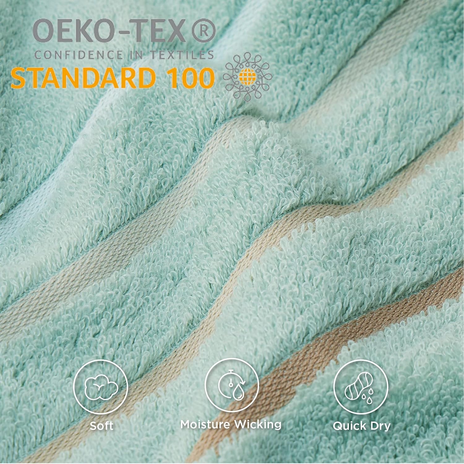 Bedsure Rayon from Bamboo Cotton Bath Towels - Bath Towel Set of 6, Teal Towels for Bathroom, Hotel, Spa, 2 Bath Sheets, 2 Hand Towels, 2 Washcloths : Home & Kitchen
