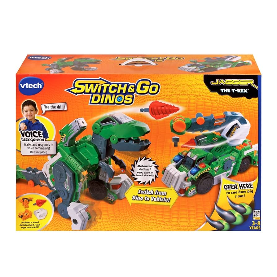 Amazon.com: Jagger el dinosaurio T-Rex de VTech Switch & Go Dinos