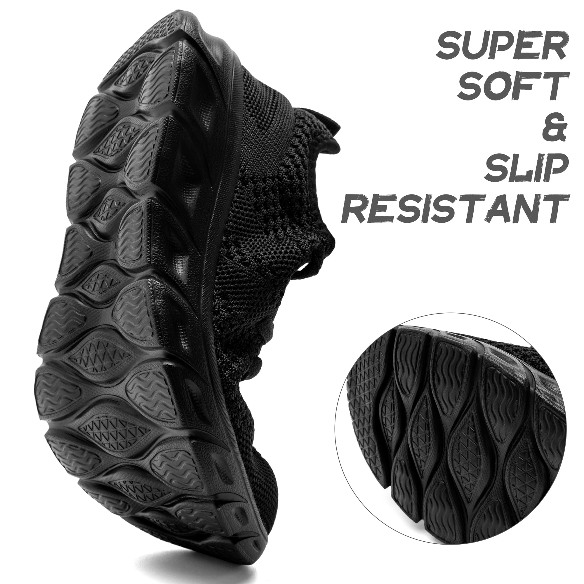 Running Shoes for Men Women Slip on Unisex Walking Tennis Non-Slip Work Shoes Lightweight Breathable Athletic Workout Gym Sneakers Casual Fashion Sneakers