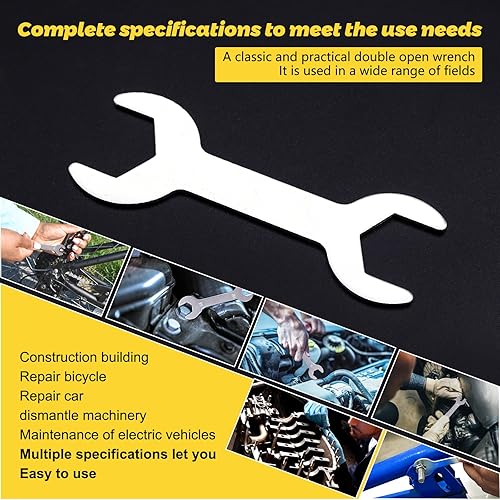Miniatura 2 de YnGia Juego de llaves súper delgadas de 0.059 in, llave de extremo abierto, llave de doble extremo plateado, herramienta de reparación de combinación