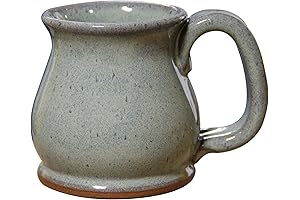 SHS Collection USA Handmade Pottery with Uncommon Clay - 12oz Robins Egg Potbelly Mug