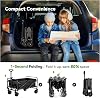 Foldable Market Trolley, 150 kg Carrying Capacity, Sturdy Steel Body, Thick Wheels with Brake System, Waterproof Design, 360 Degree Maneuver, Wagon Carrying Trolley For Camping, Beach, Market