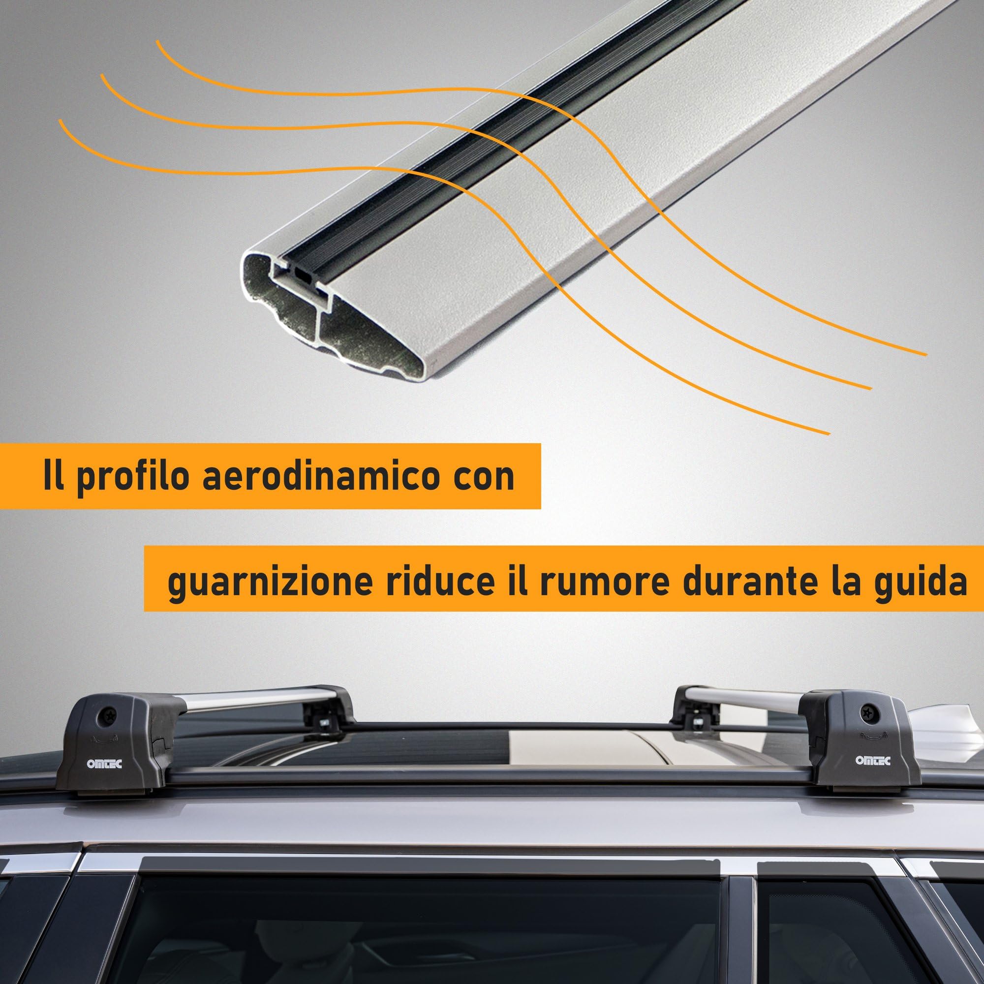 CHROMEMASTER Portapacchi da Tetto, Barre Tetto; Compatibile con Hyundai Kona 2023+; Per il Trasporto di Box da Tetto, Portabiciclette, Scala | Struttura Leggera e Resistente in Alluminio