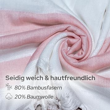 Pembe 4'lü - 90 x 180 cm - İnce & Transparan - Kadınlar için İpeksi Yumuşak Peştamal - Bambu & Pamuk Karışımı - Dokuma Şeritleri Solmaz ve Uzun Ömürlü - Dekoratif Hediyelik Peştamal