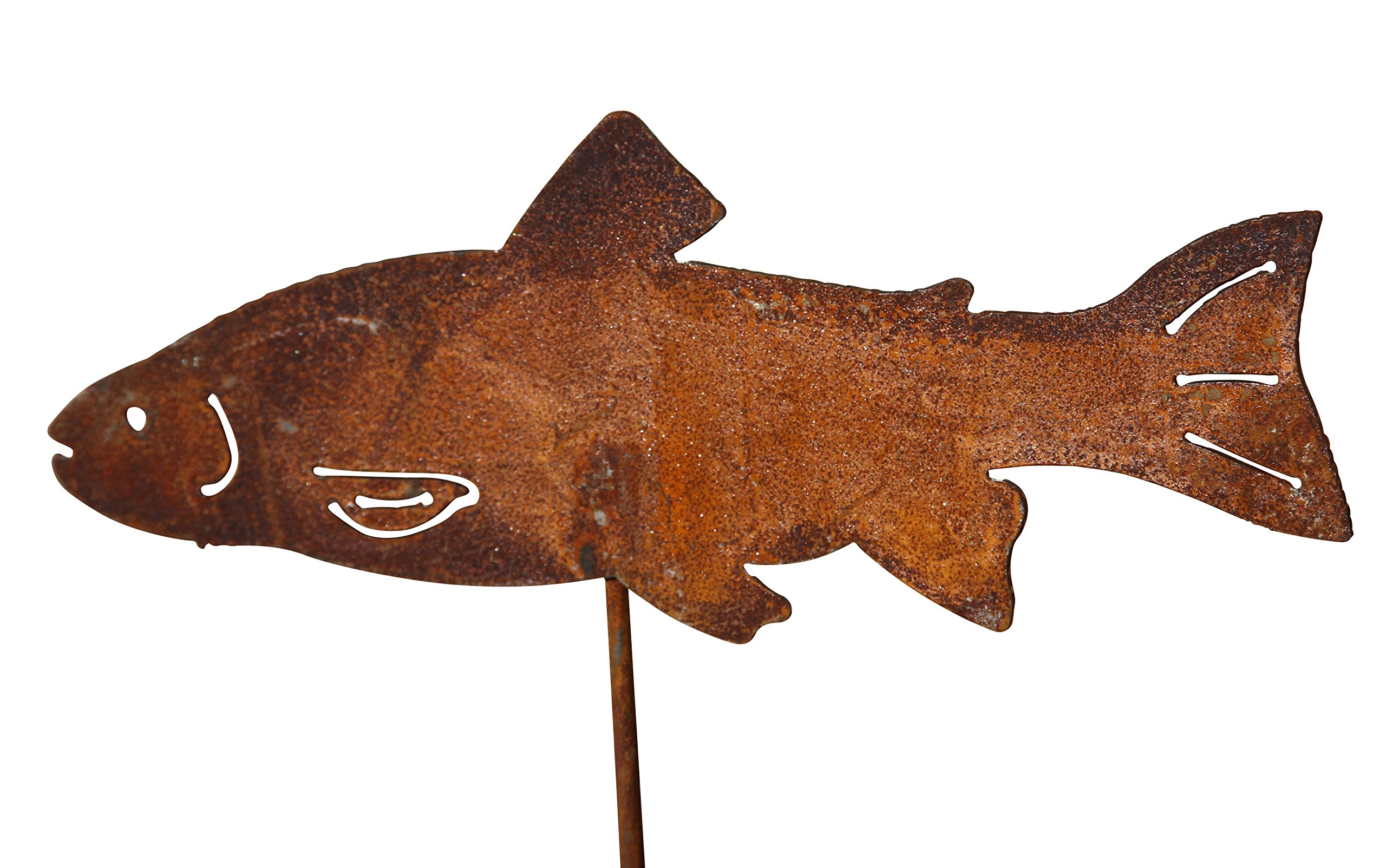 Blümel Huber Decorative Garden Set Fish 3 x 60 cm Metal Rust Patina Finish