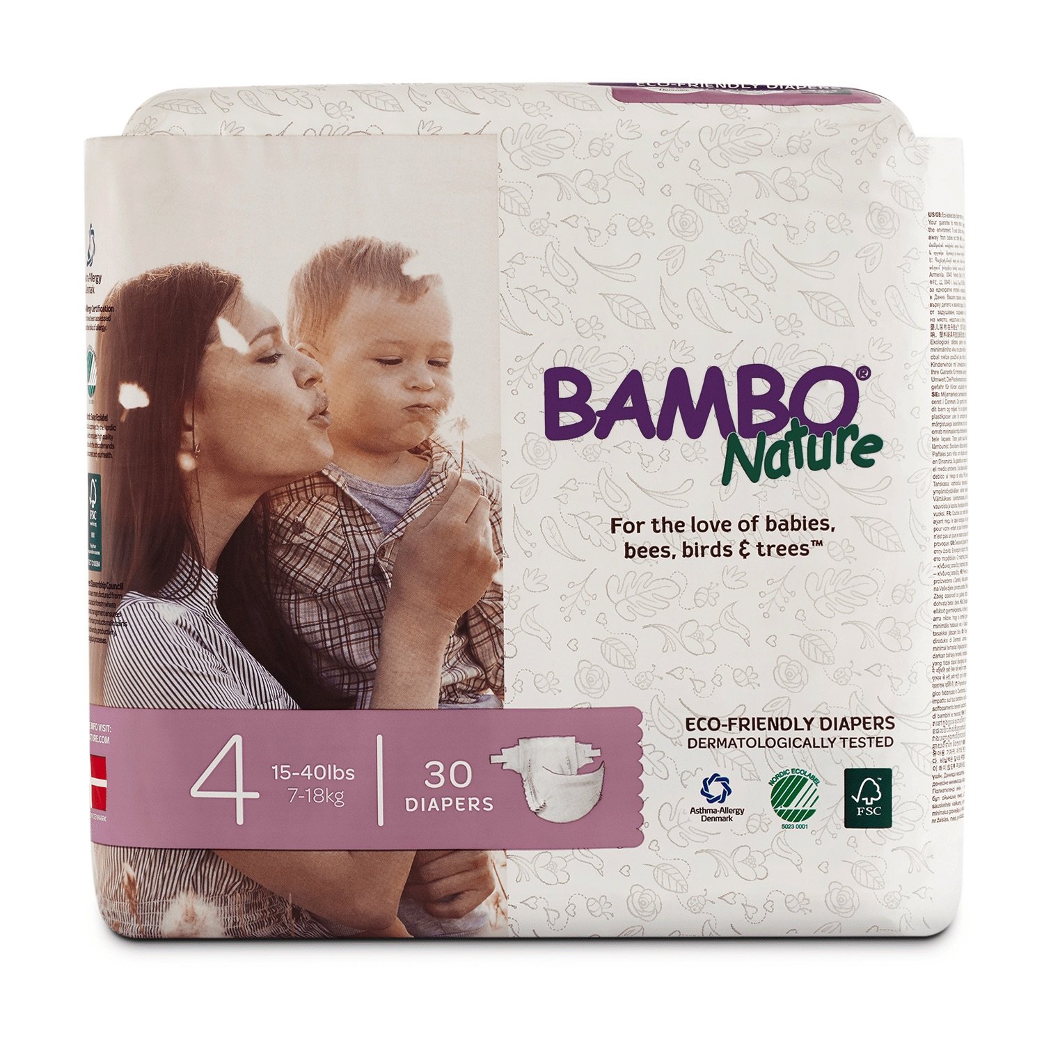 Eco-Friendly Diapers, Size 4, 7-14Kg, 27Diapers