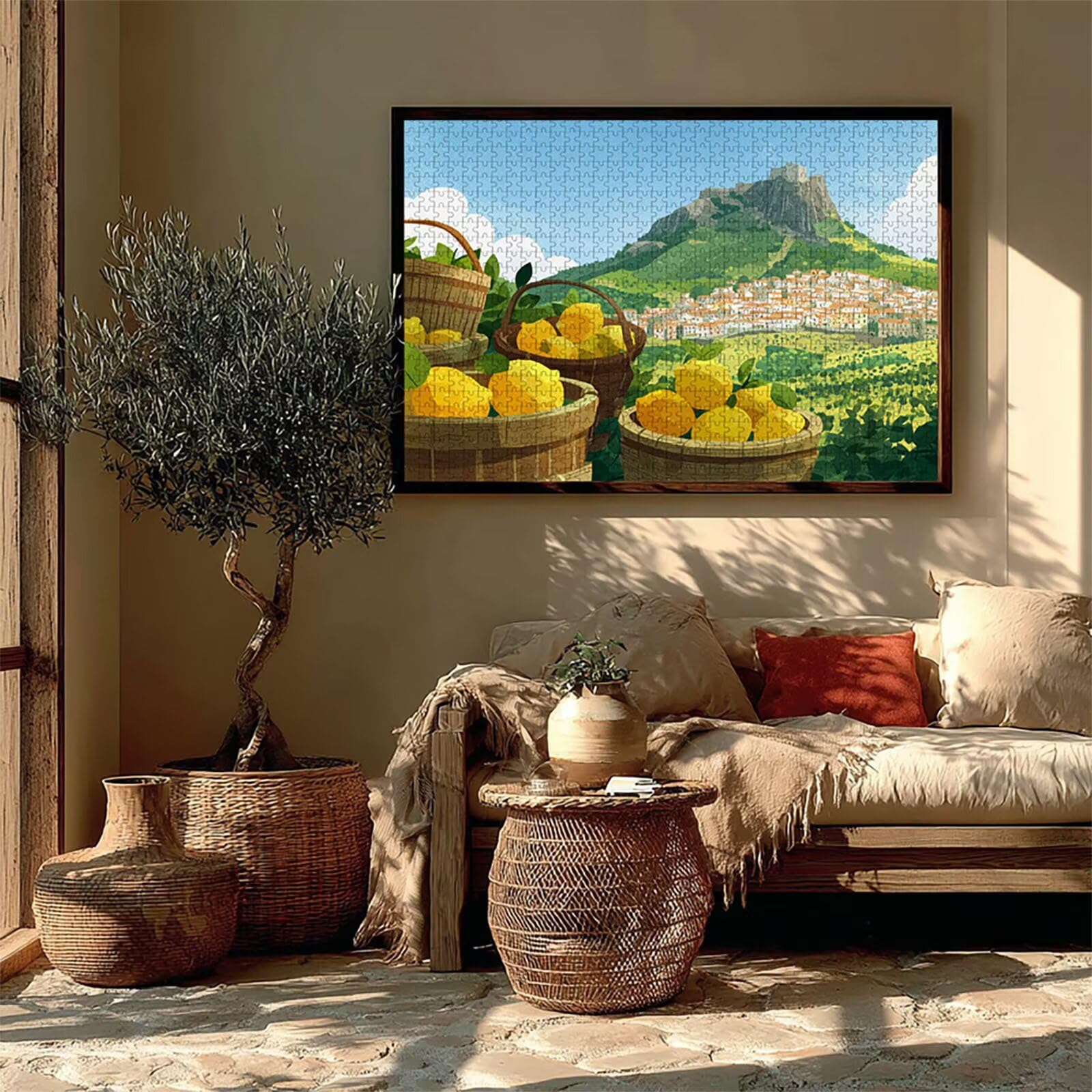 Obst Holz Puzzles 156x105cm, Sicht Jigsaw Puzzles 5000 Teile für Erwachsene Mit Box, EIN Herausforderndes Rätsel Game, Farbenfrohes Legespiel, Geeignet für die meisten Gruppen, Geschenke, O-3050