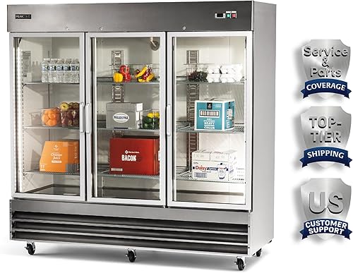 Vista 11 de Refrigerador de una sola puerta Peak Cold con alcance comercial en acero inoxidable, interior blanco; 23 pies cúbicos, 29 pulgadas de ancho