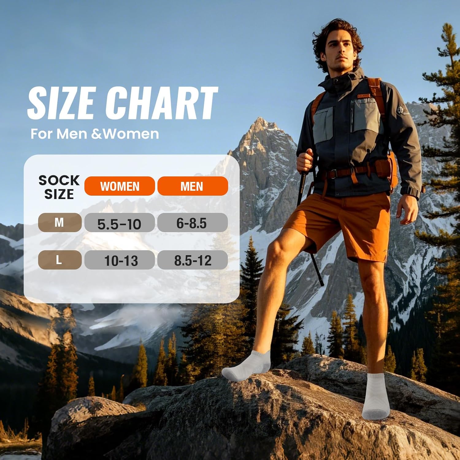 4 Pairs Merino Wool Ankle Running Hiking Socks Compression Support Breathable Thick Cushion No Show Socks for Men - Image 6