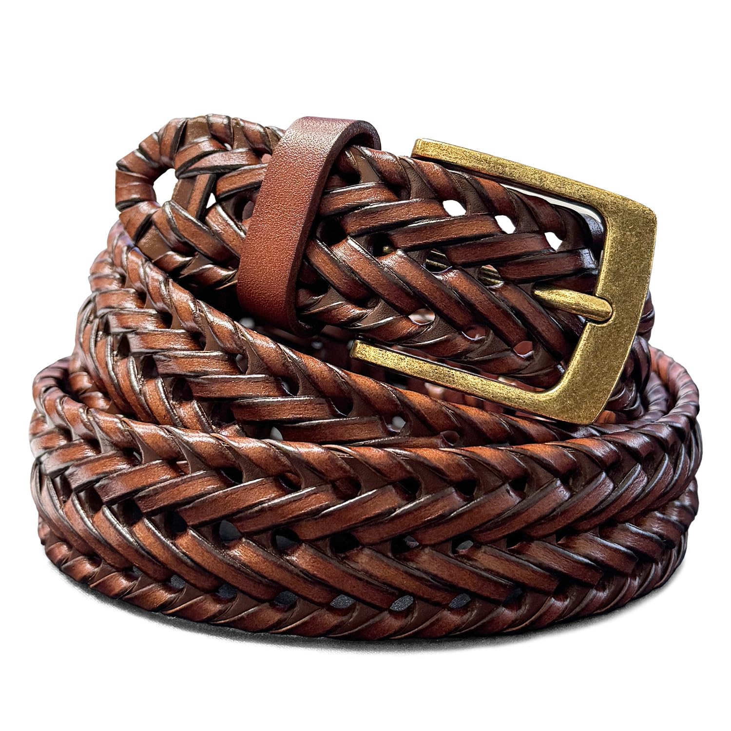 Braided Belt Genuine Leather Woven