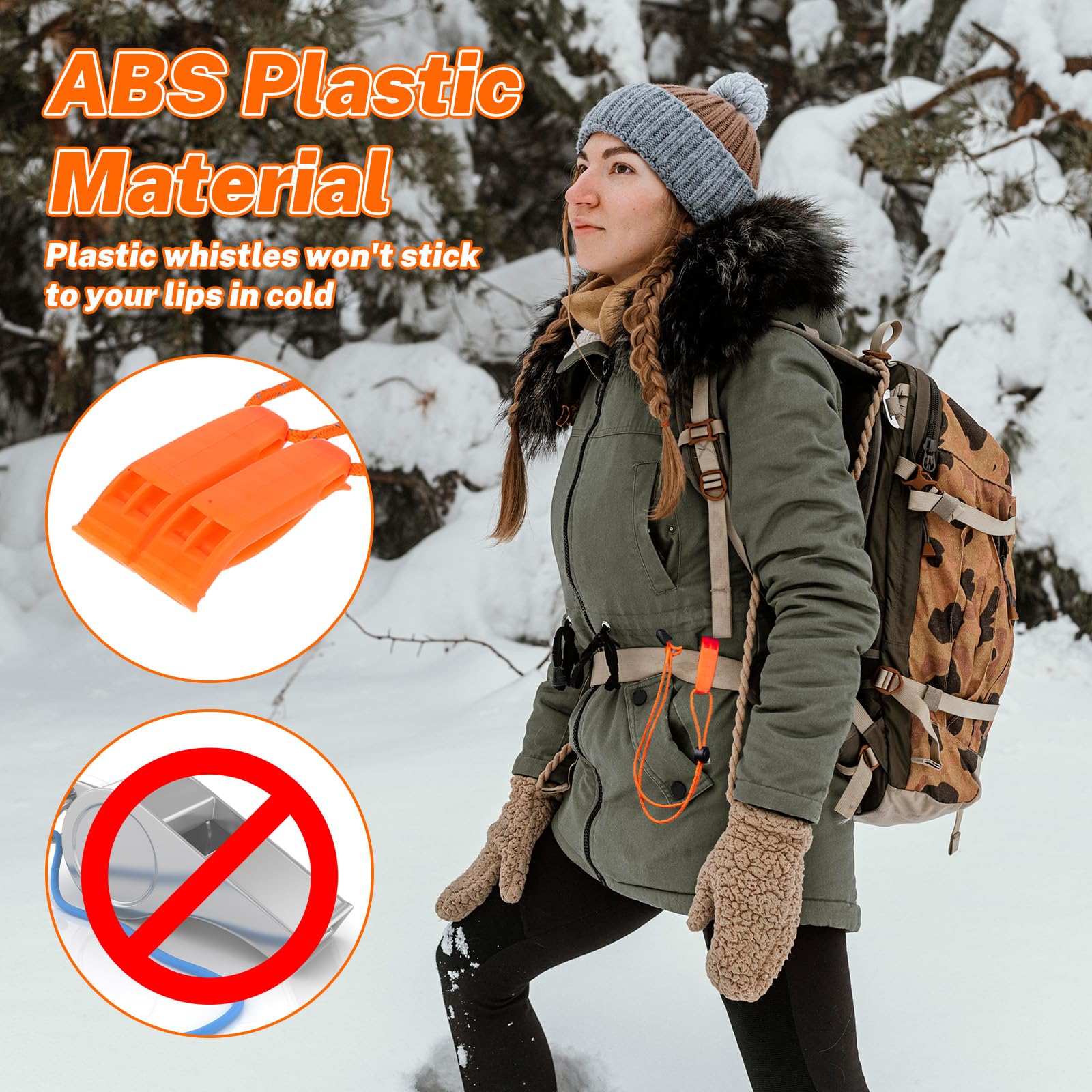 Molain 2 Stück Notfallpfeife, Notfallpfeife Sicherheitspfeifen mit Lanyard signalpfeife Extra Laute Sicherheitspfeife für Notlagen und Notsignale bei Outdoor-Aktivitäten, Überleben im Wasser