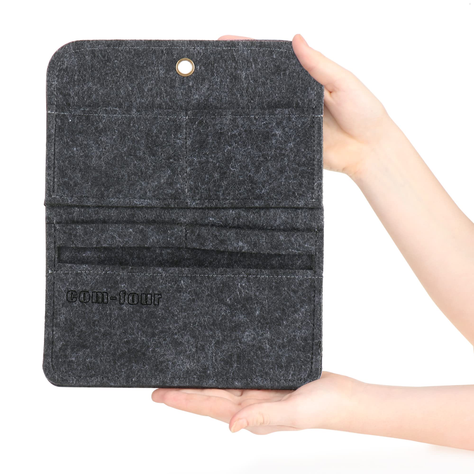 COM-FOUR® 2x pólka wiszaca, praktyczny wiszacy organizer wykonany z filcu | schowek do zawieszenia - idealny do namiotów - garazy - tarasów i balkonów