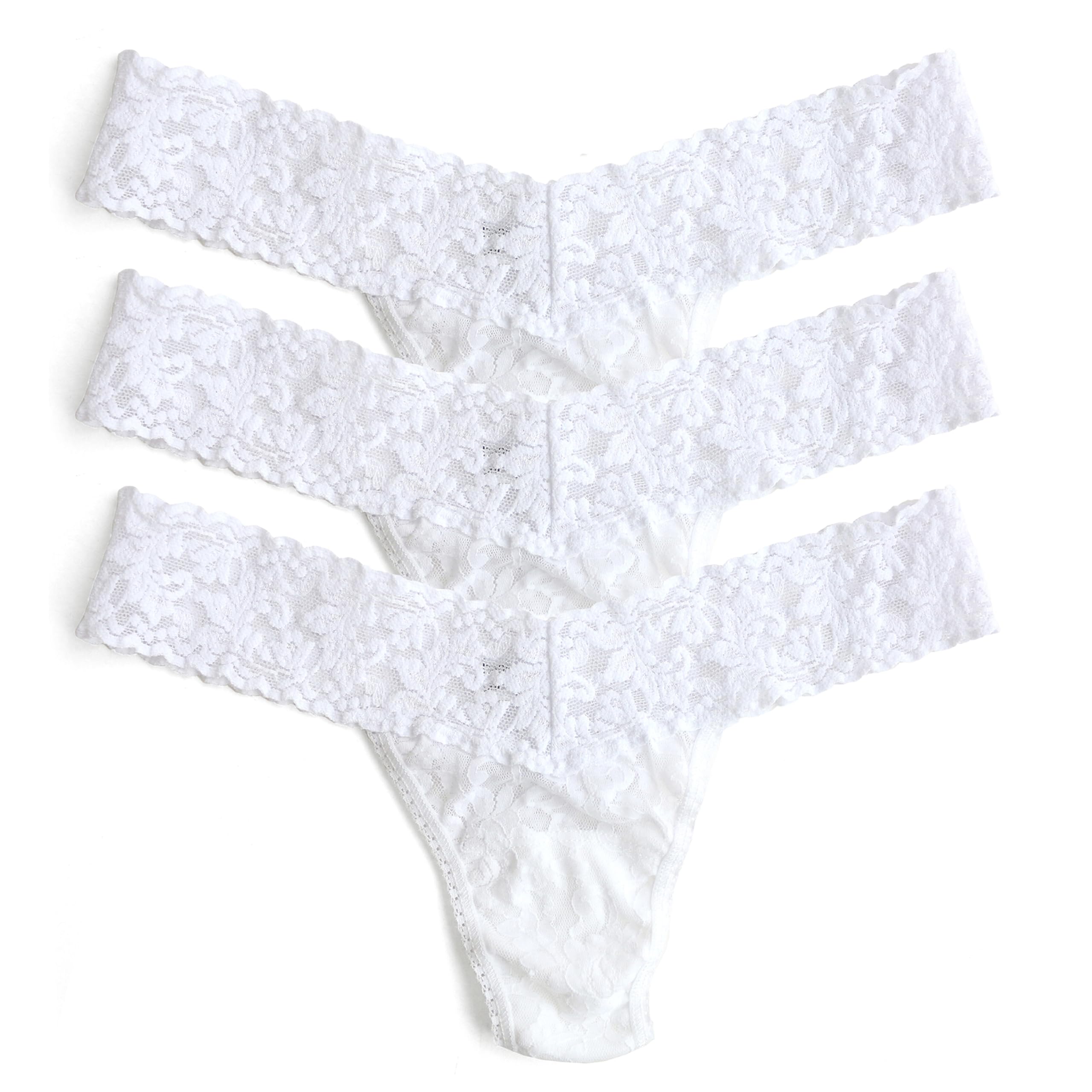 hanky panky - Signature Lace Low Rise Thongs for Women One Size 4-14 Lacy Lingerie Underwear 3 or