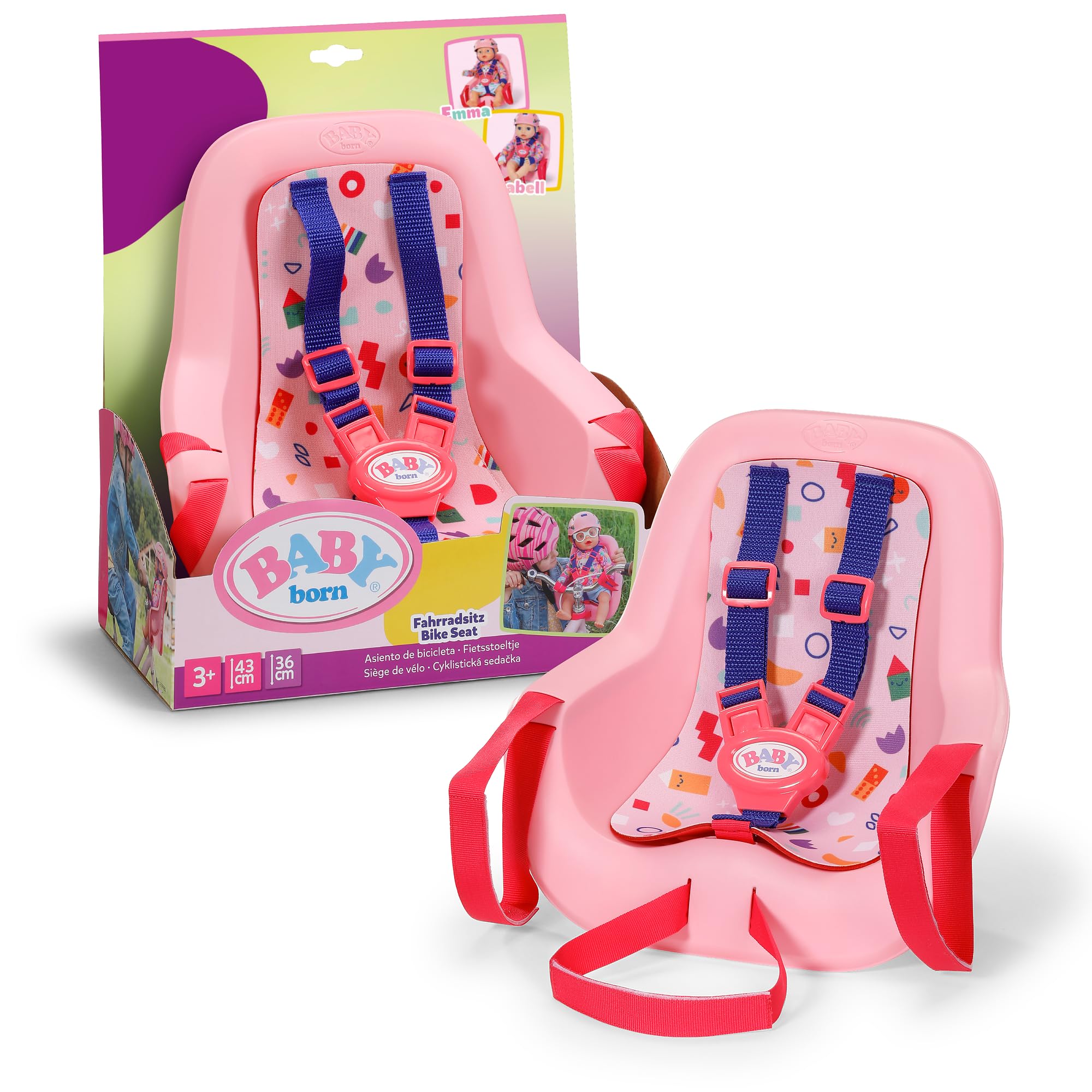 Baby Born Fahrradsitz zur Befestigung am Fahrrad für 43 und 36 cm Puppen
