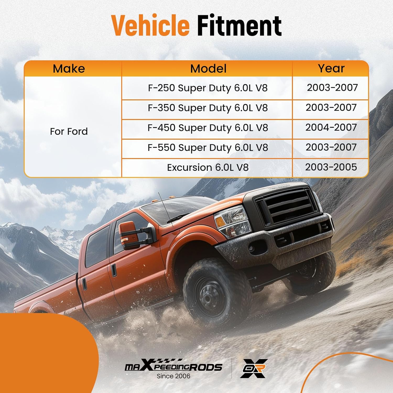 maXpeedingrods Intercooler Pipe Boot Kit with Intake Elbow for Ford F-250 F-350 F-550 Super Duty 2003-2007 F-450 Super Duty 2004-2007, Excursion 2003-2005, 6.0L Powerstroke Diesel