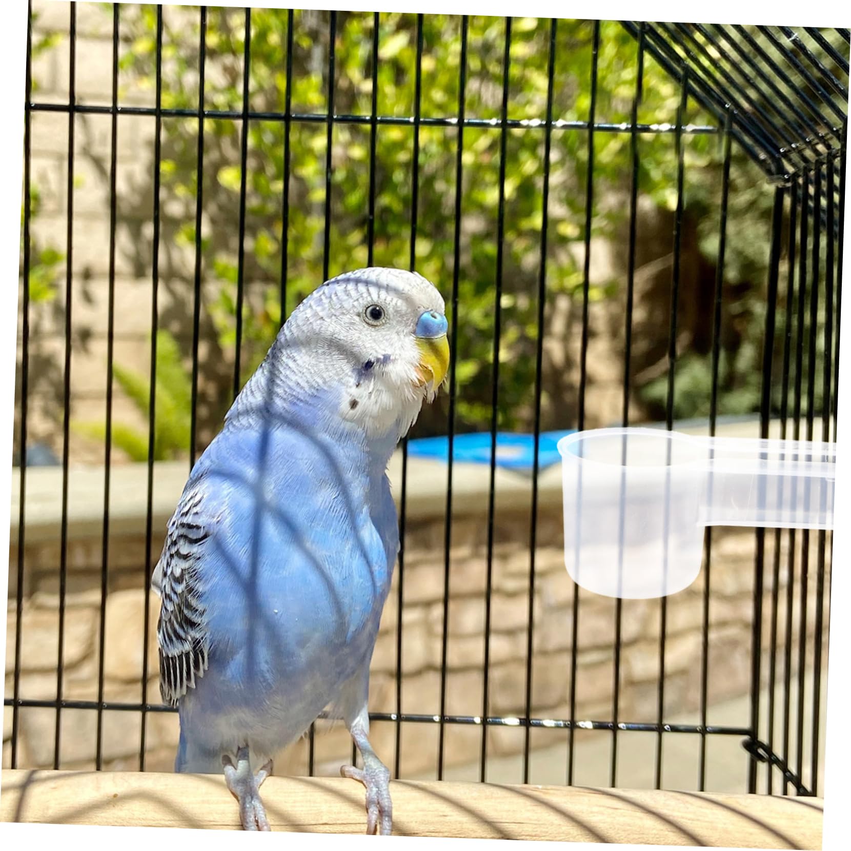 minkissy Bebedero Automático para Pájaros y Palomas de Plástico Blanco Doble Puerto, Resistente y Fácil de Limpiar, Adecuado para Zoológicos y Tiendas de Mascotas