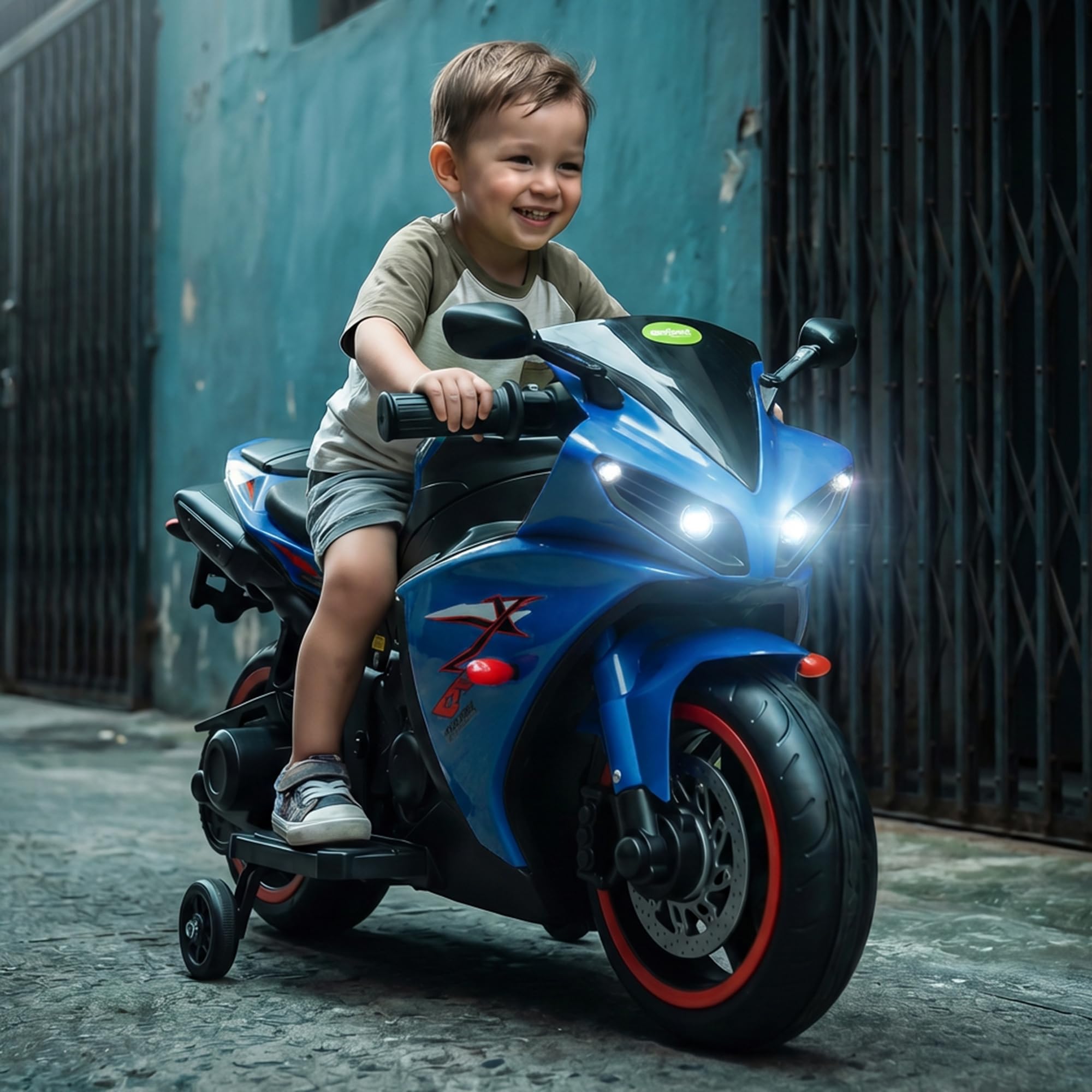 Baybee R7 Baby Electric Bike for Kids with Foot Acceleration | Rechargeable Ride on Baby Bike with LED Lights & Music | Toddler Battery Operated Bike for Kids to Drive 1 to 3 Years Boys Girls (Blue)-image-38