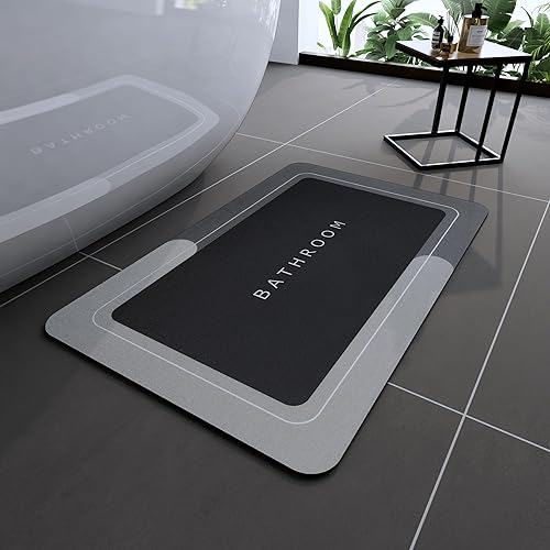 Alfombras de baño de goma antideslizantes de secado rápido, súper absorbentes, delgadas, para debajo de la puerta, alfombras rectangulares lavables