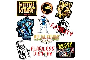 Mortal Kombat Klassic Vinyl Large Deluxe Stickers Variety Pack for Kids -...