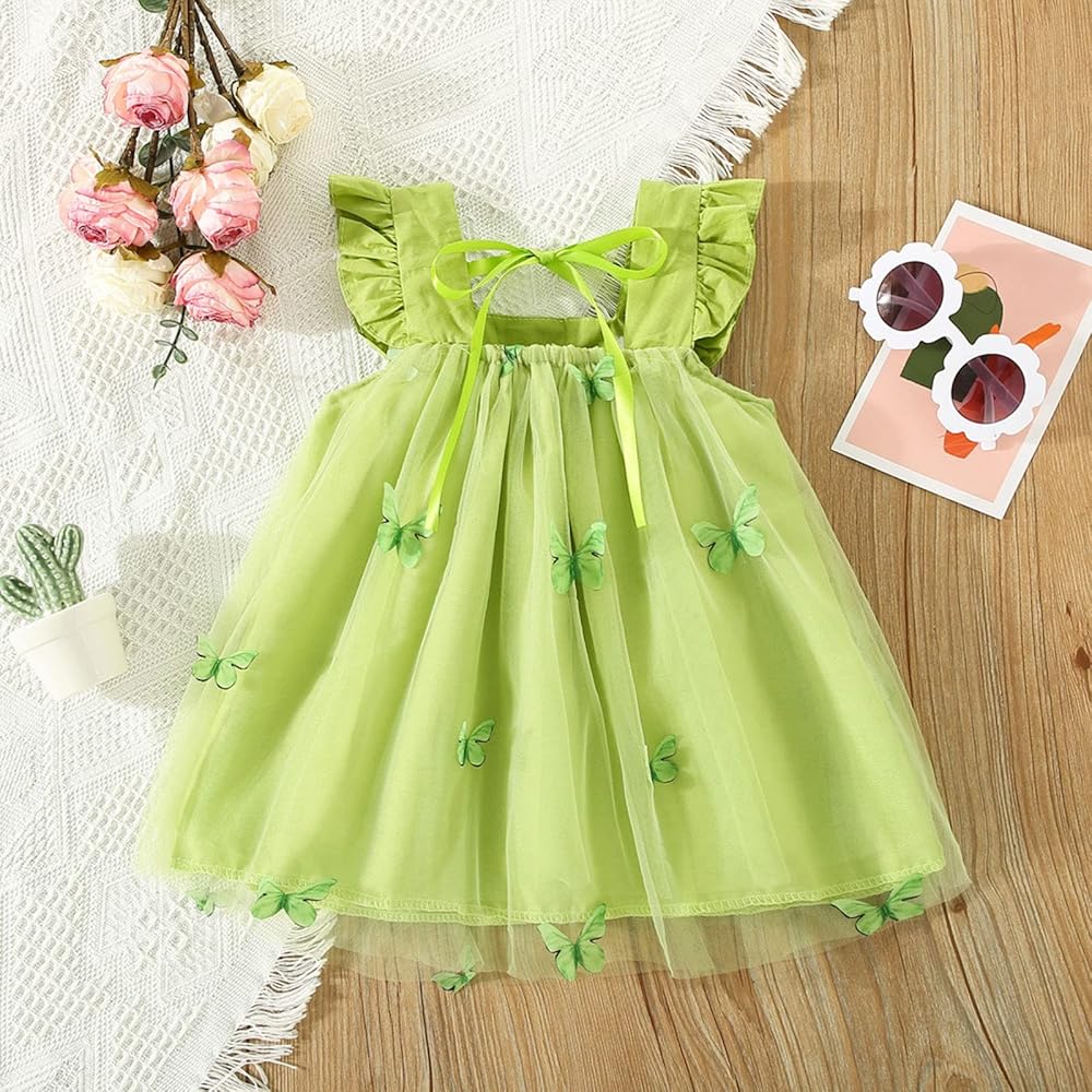 新品・タグ付き　Treat Girl's tulle frill jersey Amazon.com: KAGAYD Little Girls Butterfly Tulle Dress