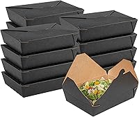 Vista 40 de Restaurantware Bio Tek - Cajas para llevar de 30 onzas, 200 loncheras para llevar, cierre de tabulación, resistentes al calor, desechables, de papel
