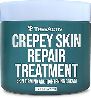 TreeActiv Crepey Skin Repair Treatment, 8oz, Firming Cream For Face and Neck, Skin Firming and Tightening Lotion with Hyaluronic Acid, Crepey Skin Treatment that Moisturizes Dry Crepe Skin, 500+ Uses